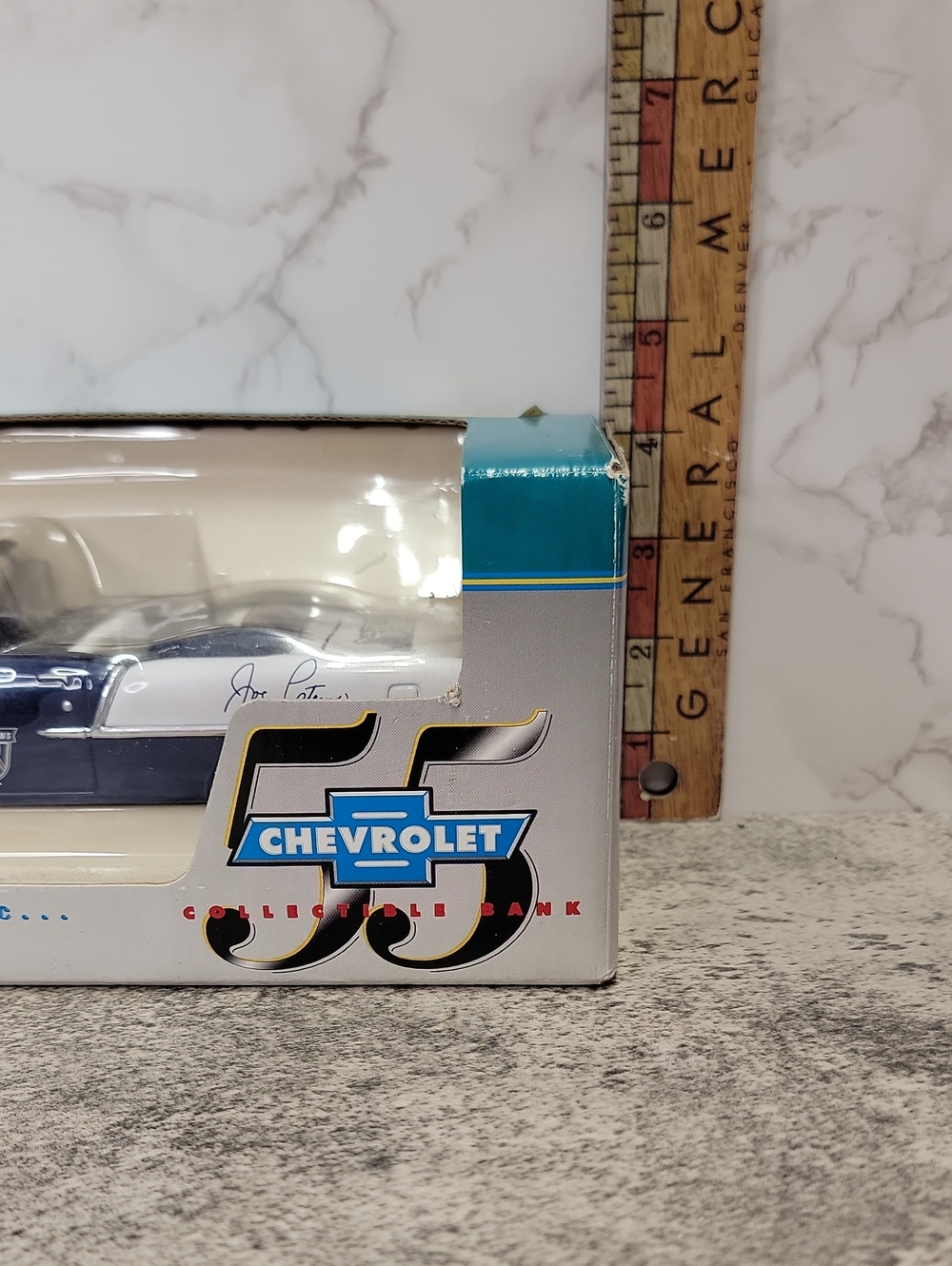 Vintage Joe Paterno Penn State 1955 Chevrolet Die Cast Bank, New in Box - Picture 9 of 10